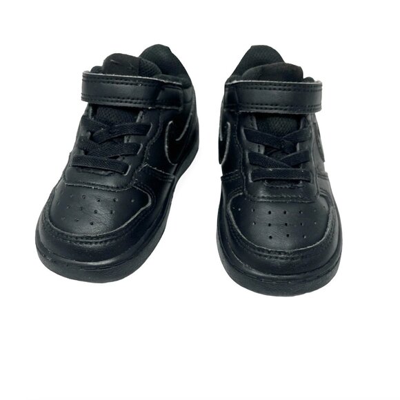 NIKE Court Borough Low 2 | Toddler 6C [BQ5453-001] Triple Black - Picture 4 of 8